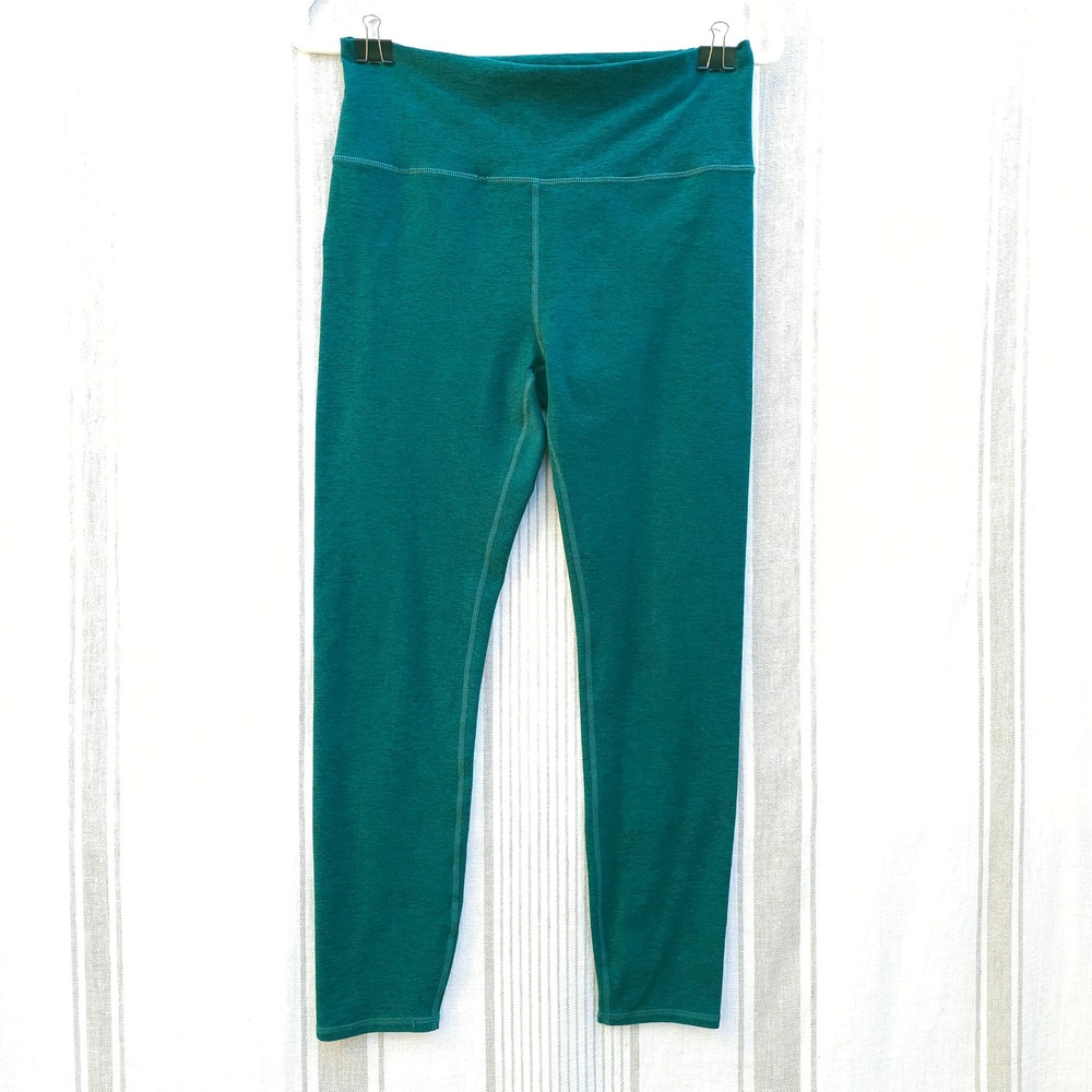 Vuori Leggings Clean Elevation Womens Large Jade Heather Teal High Rise VW444 🧘